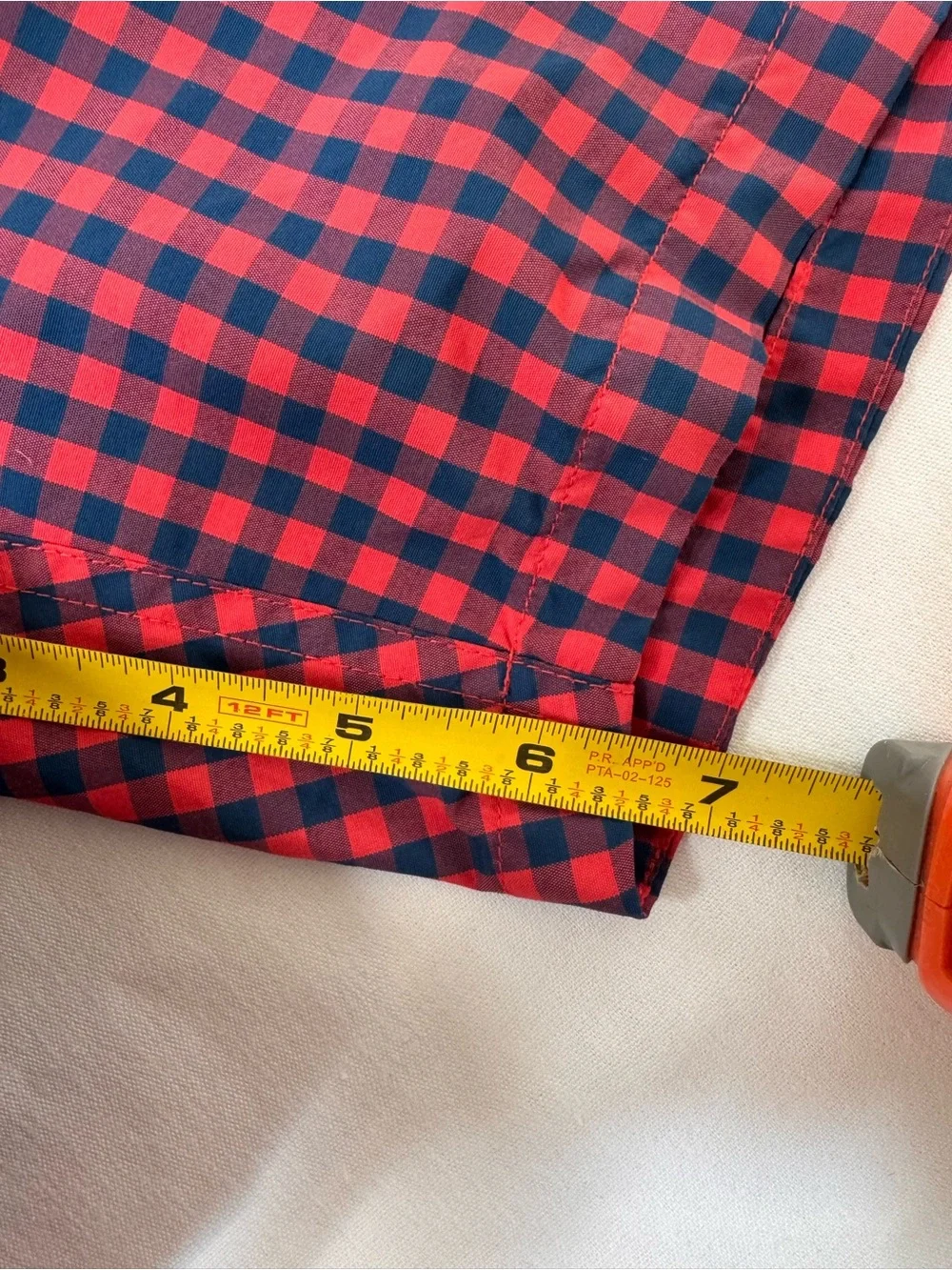 BONOBOS Swim Red Blue Gingham Lined 32 x 6.5